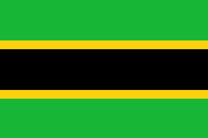 Le drapeau de la Tanzanie ou l'étendard de la paix