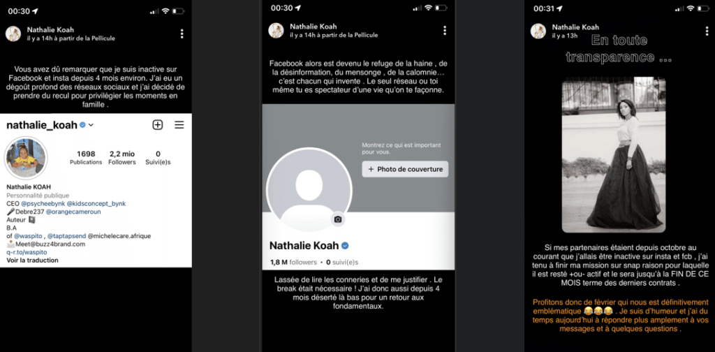Nathalie Koah se désolidarise des réseaux sociaux