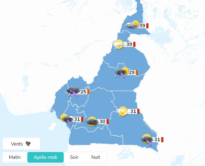 Voici donc la météo Afrique de la journée du jeudi 18 mai 2023.