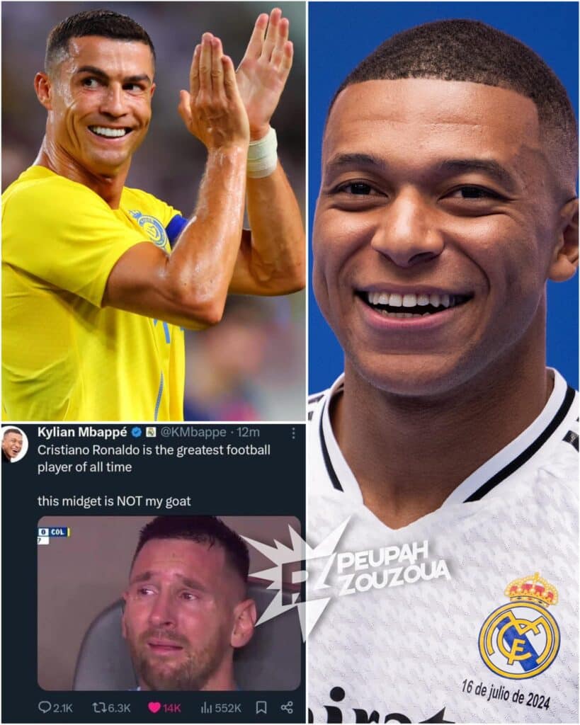 Kylian Mbappé tire sur Lionel Messi